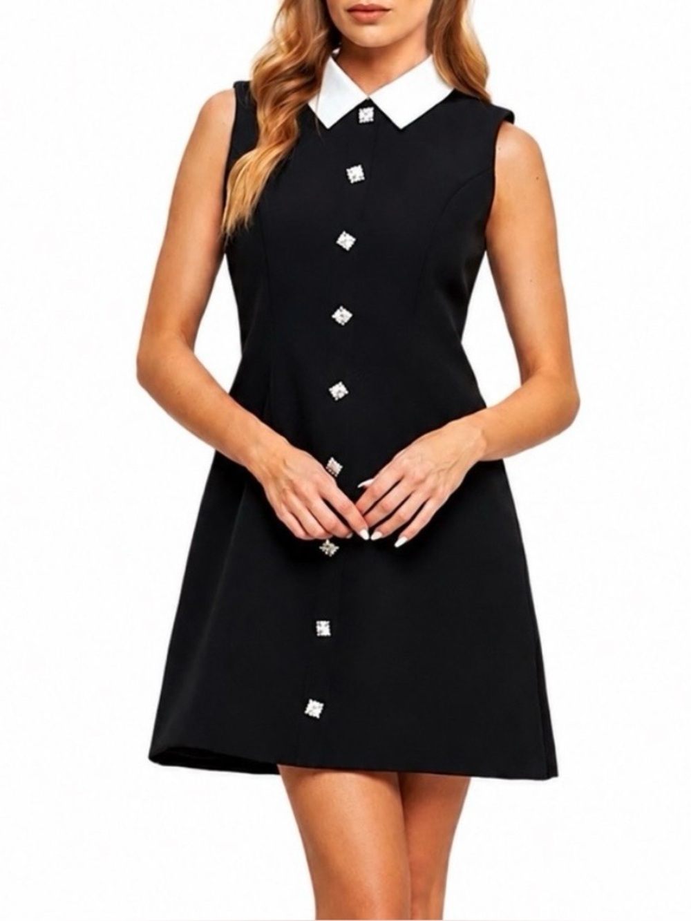 FLYING TOMATO Lovely Moment Black Mini Dress NWOT